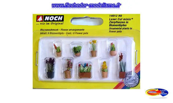 9 pots de fleurs NOCH