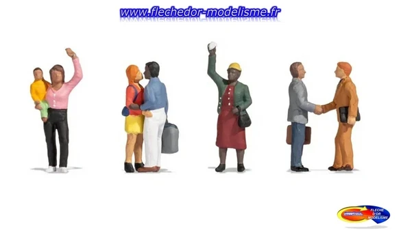 7 figurines "au revoir sur le quai" NOCH