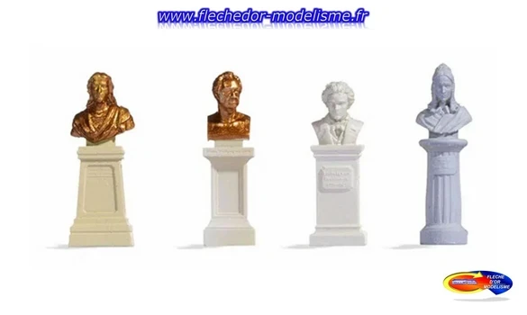 4 bustes d'extérieur NOCH