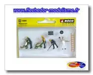 4 maçons, échelle et outils NOCH