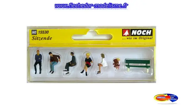 6 voyageurs assis et 1 banc NOCH