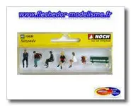 6 voyageurs assis et 1 banc NOCH