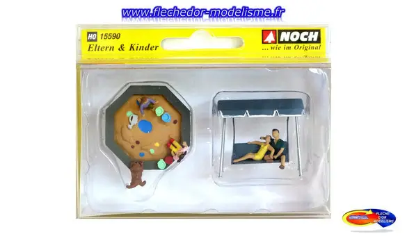 Famille de 4 personnes &accessoires NOCH