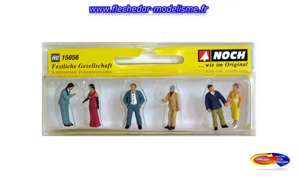 6 personnages en tenue de soirée NOCH