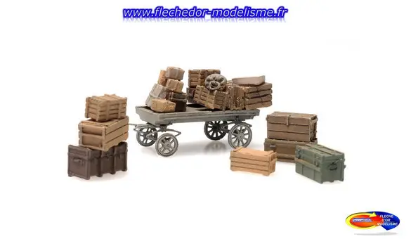 Chariot avec caisses & cagettes ARTITEC