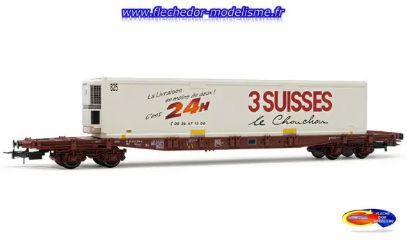 Wagon p-conten. 3 Suisses SNCF EpV JOUEF