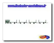 SET de 4 Chariots Postaux Ep.III-IV REE