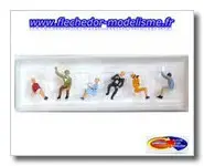 6 spectateurs assis PREISER