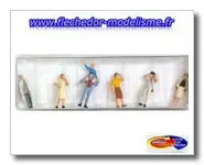 6 spectateurs debout PREISER