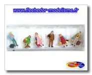 6 voyageurs avec bagages PREISER