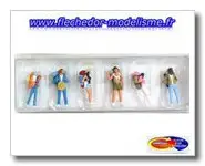 6 jeunes voyageurs avec sacs à dos PREIS