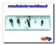 6 personnages, mariés et invités PREISER