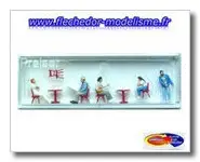 5 consommateurs au café PREISER