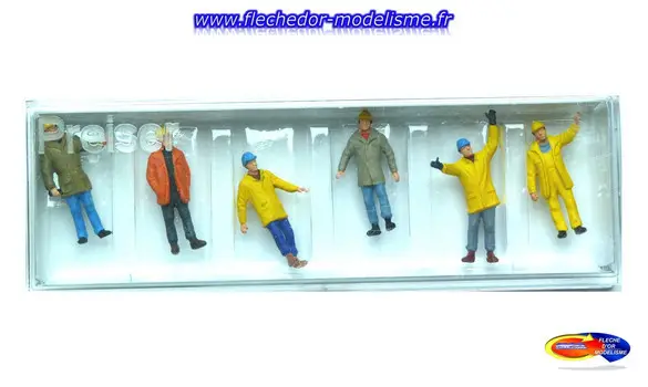 6 ouvriers avec vêtement de protection P