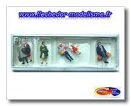 6 passagers marchant PREISER