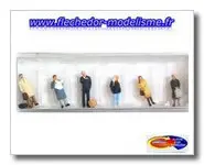 6 voyageurs en attente PREISER