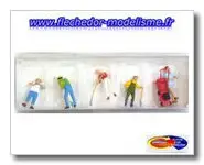 5 figurines au jardin PREISER