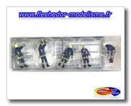 5 pompiers à la manoeuvre PREISER