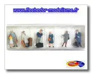 7 voyageurs et leurs bagages PREISER