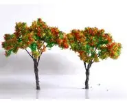 2 arbres colorés haut. 68 mm HO-N
