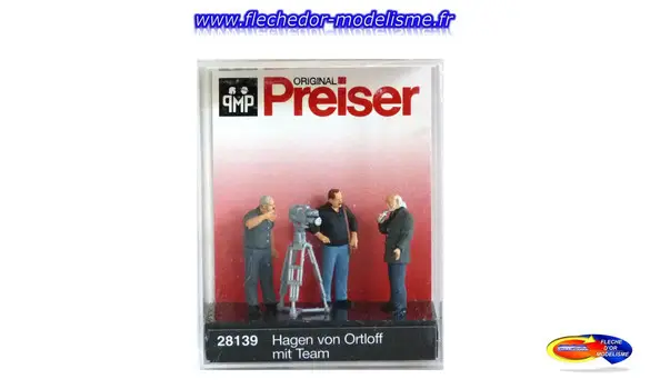 3 personnages en tournage de film PREISE