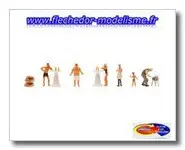 6 fêtards au jardin FALLER