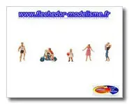 7 personnages d'une famille FALLER