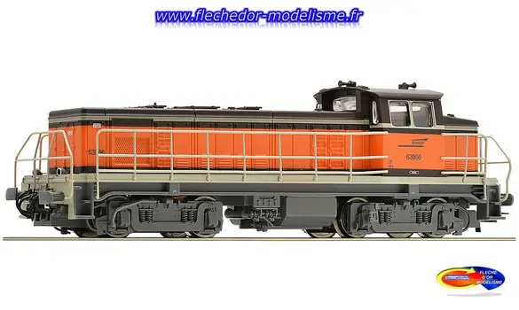 Loco. Diesel BB63866, ARZENS, SNCF Ep.V,