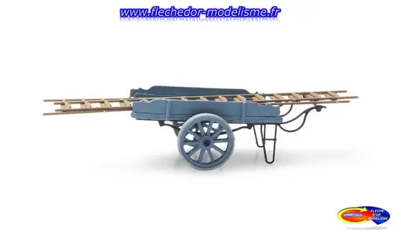 Charette bleue avec échelles ARTITEC