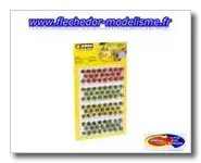 92 touffes d'herbes XL vert fleuri NOCH