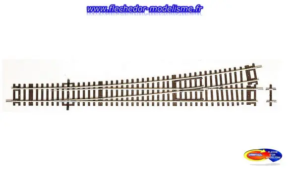 Aiguillage droit, dév. gauche Roco