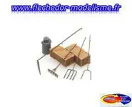 Outils ferme, pot lait, paille ARTITEC