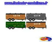 Set de 4 Remorques position Parking REE