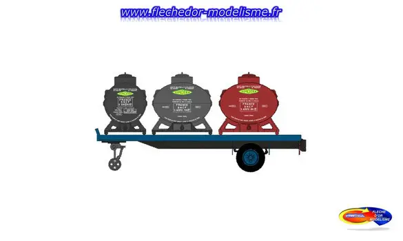 Remorque plateau 3 cont. "Simotra" REE