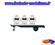 Remorque plateau 3 containers "BP" REE