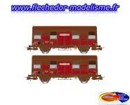 Set de 2 wagons Couvert SNCF Ep.IV JOUEF