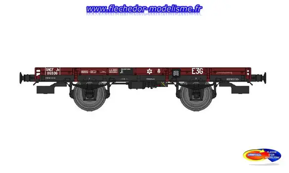 Wagon plat Ori.PLM, SNCF Ep.III REE