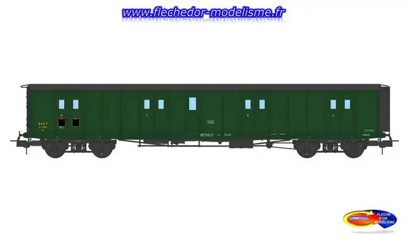 Fourgon à Bogie EpIII SNCF Toit Noir REE