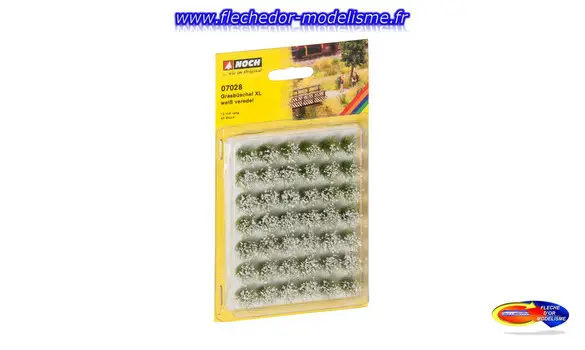 42 touffes herbes fleuries blanches NOCH