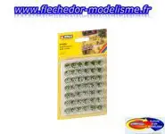 42 touffes herbes fleuries blanches NOCH