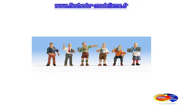 6 personnages "réunion d'habitués" NOCH