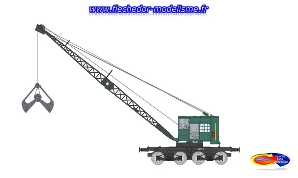 Grue BONDY sur bogie SNCF Région SO REE