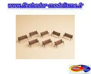 Set de 8 bancs AUHAGEN
