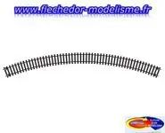 Double rail courbe rayon 505 mm JOUEF