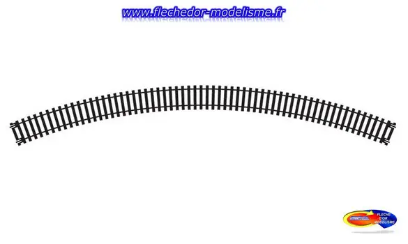 Double rail courbe rayon 572 mm JOUEF