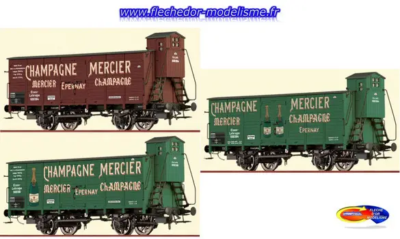 Set de 3 wagons Champagne MERCIER BRAWA