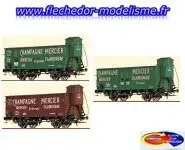 Set de 3 wagons Champagne MERCIER BRAWA