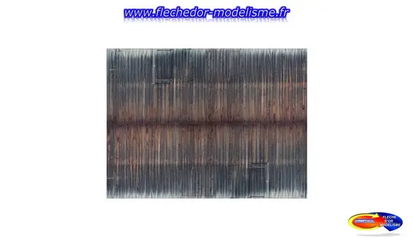 Carton 3D Mur en planches vieilli NOCH