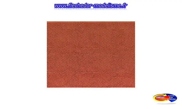 Carton 3D Tuile Alsacienne rouge NOCH