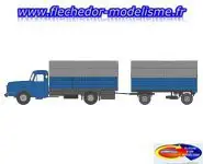 Camion Willeme Bleu Bâché + rem. REE